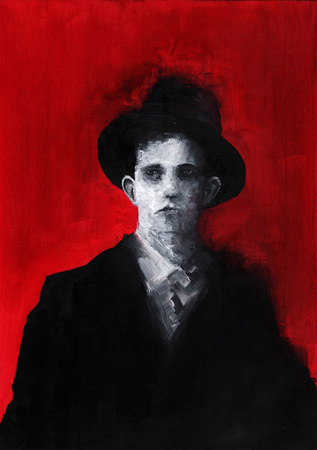 Fine art painting / Expressionist portrait / Man with a hat