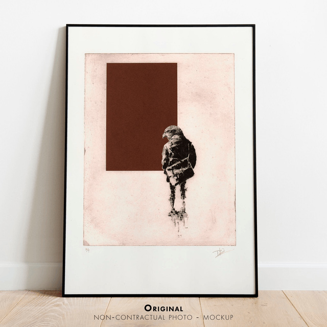 Fine art etching / Not framed / The Schoolboy