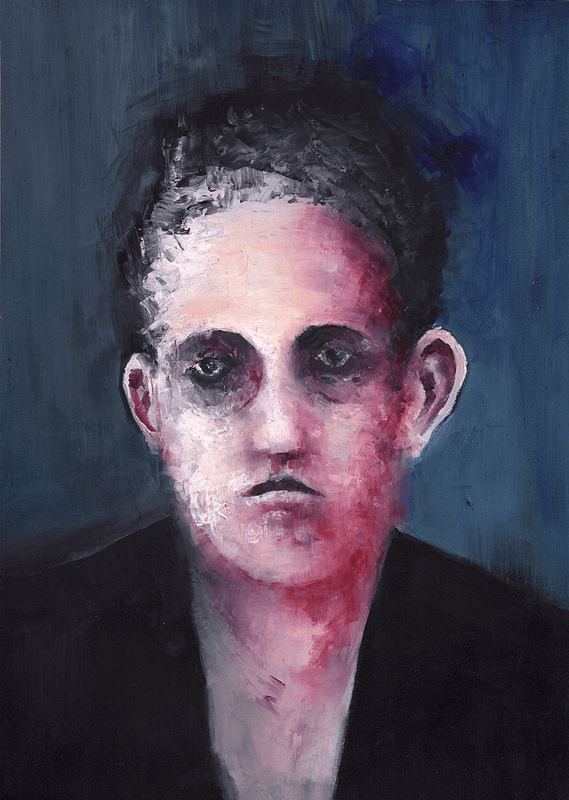Fine art Oil painting / Man with a big ear