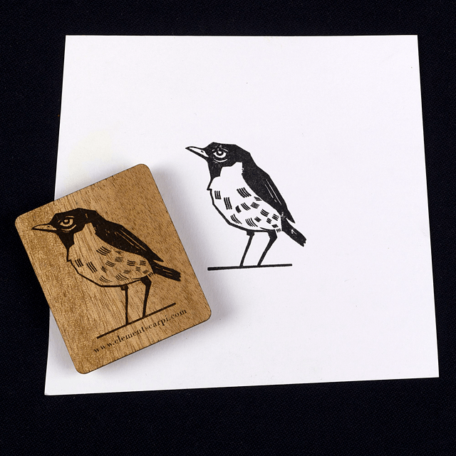 Handcrafted Stamp / Bird II