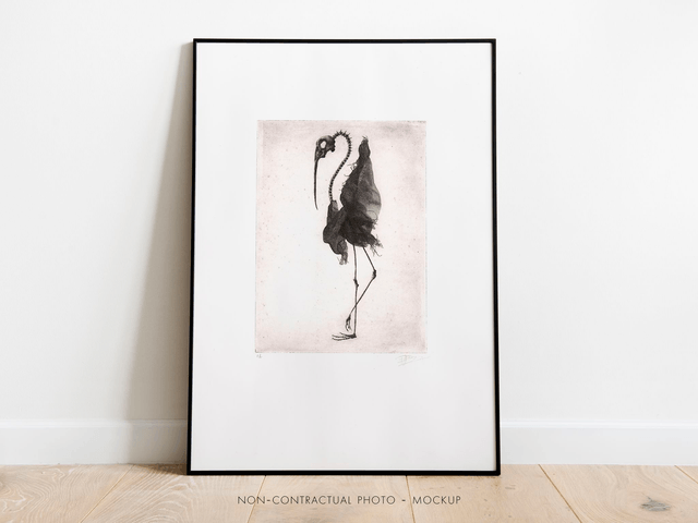 Fine art etching / Not framed / Bird Skull II
