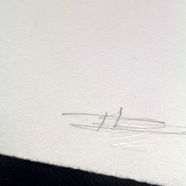 Fine art etching / Not framed / Footprints in the snow