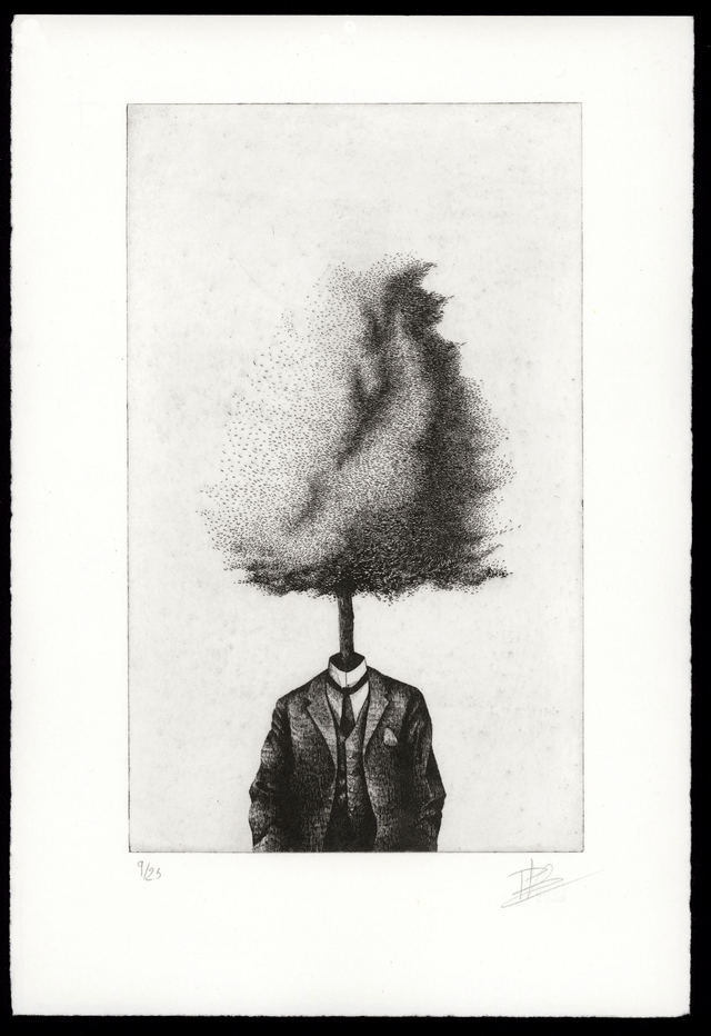 Fine art etching / Not framed / The Treehead