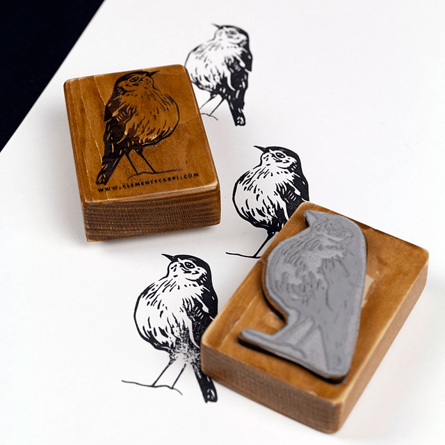 Handcrafted Stamp / Bird I