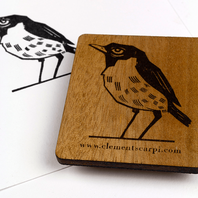 Handcrafted Stamp / Bird II