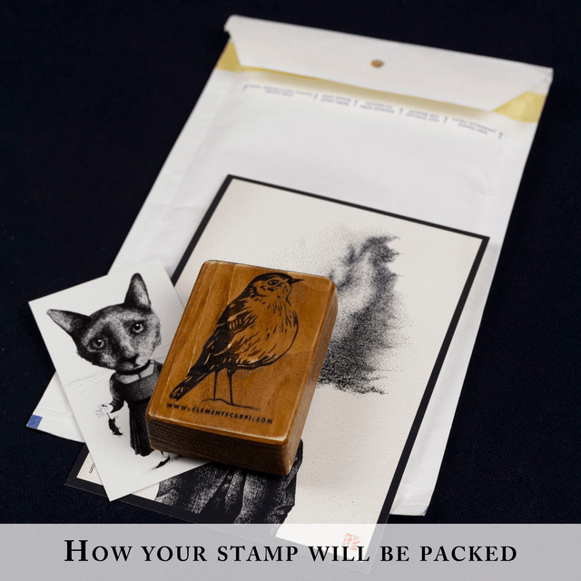 Handcrafted Stamp / Bird I