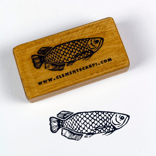 Handcrafted Stamp / Fish I
