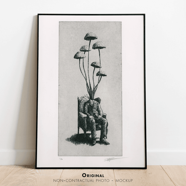 Fine art etching / Not framed / Stropharia Semiglobata